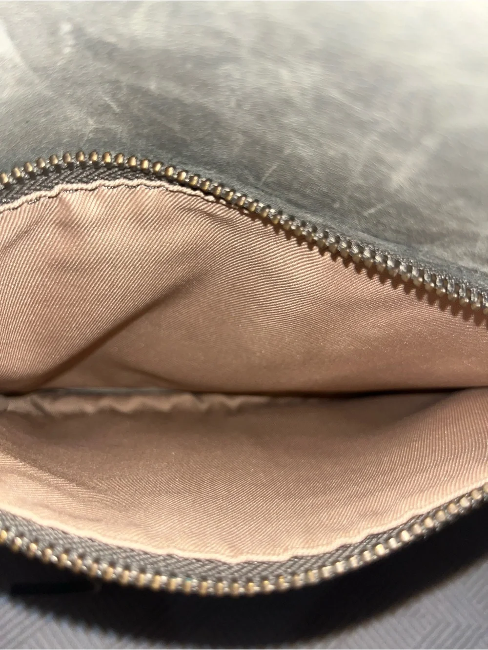 The Sak Metallic Gray Embossed Leather Backpack